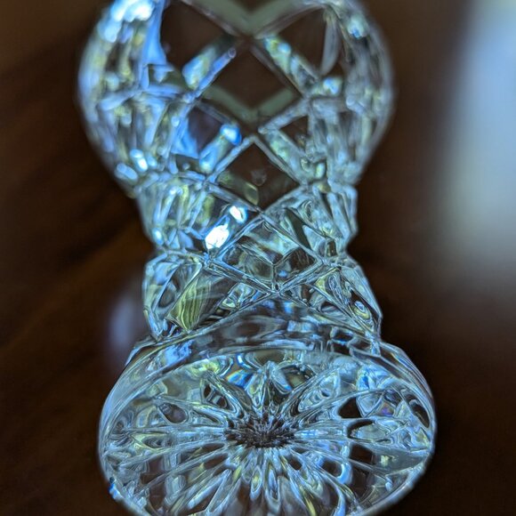 Small Lead ACC Crystal Vintage Hand Cut Vase 4" Yugoslavia - Picture 2 of 7